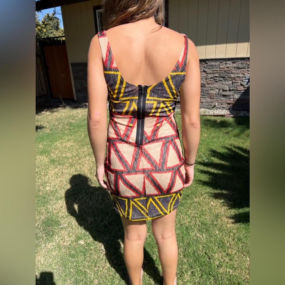 Bar III Geometric Mini Dress (Small) - Picture 5 of 6